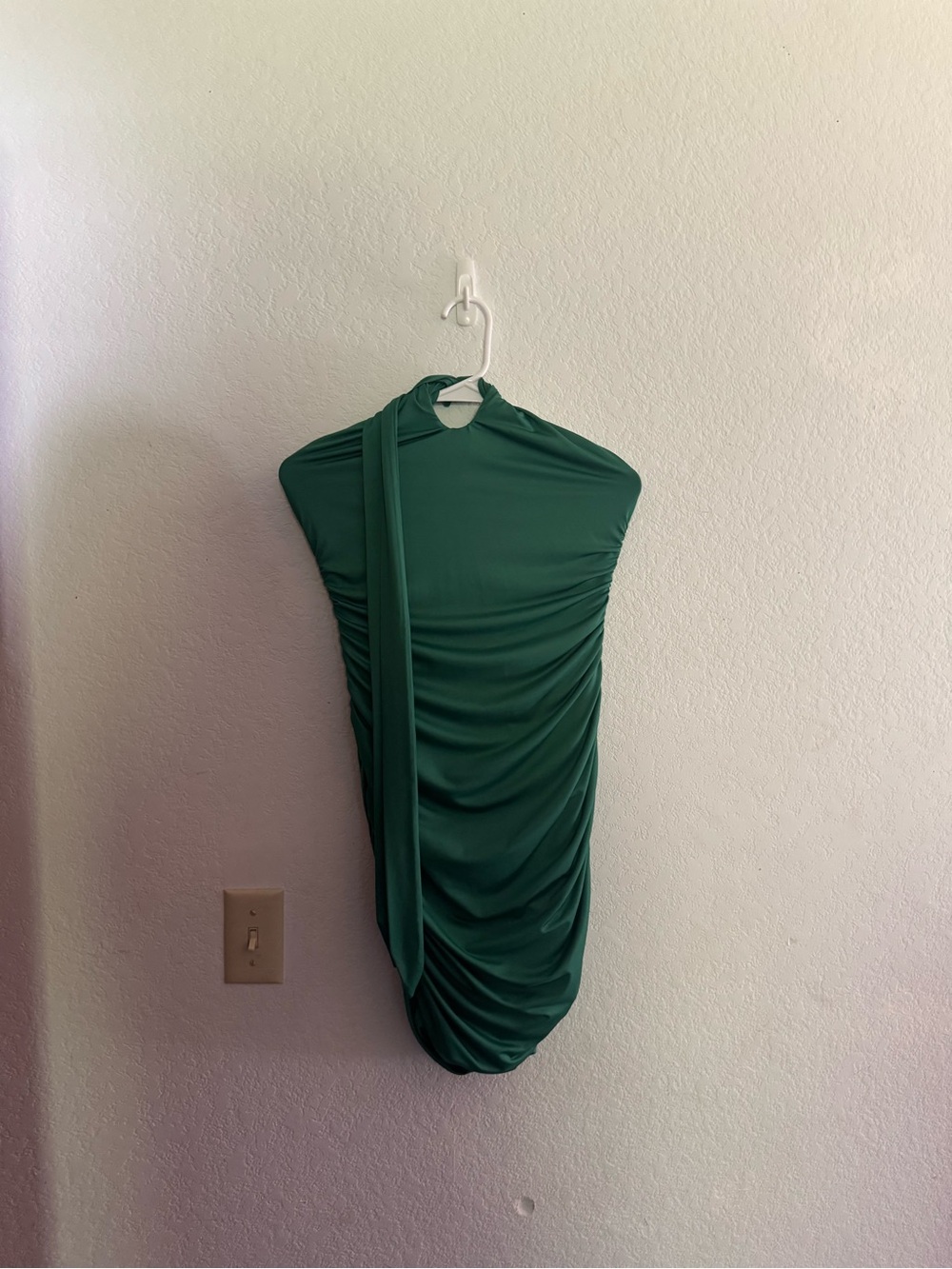 Princess Polly Emerald Green halter neck Ruched Mini Dress